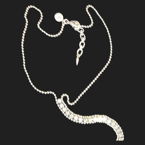 Rare Loren Hope Crystal Rhinestone Y-drop Necklace 18-20" + 15"‎ Drop - Picture 2 of 13